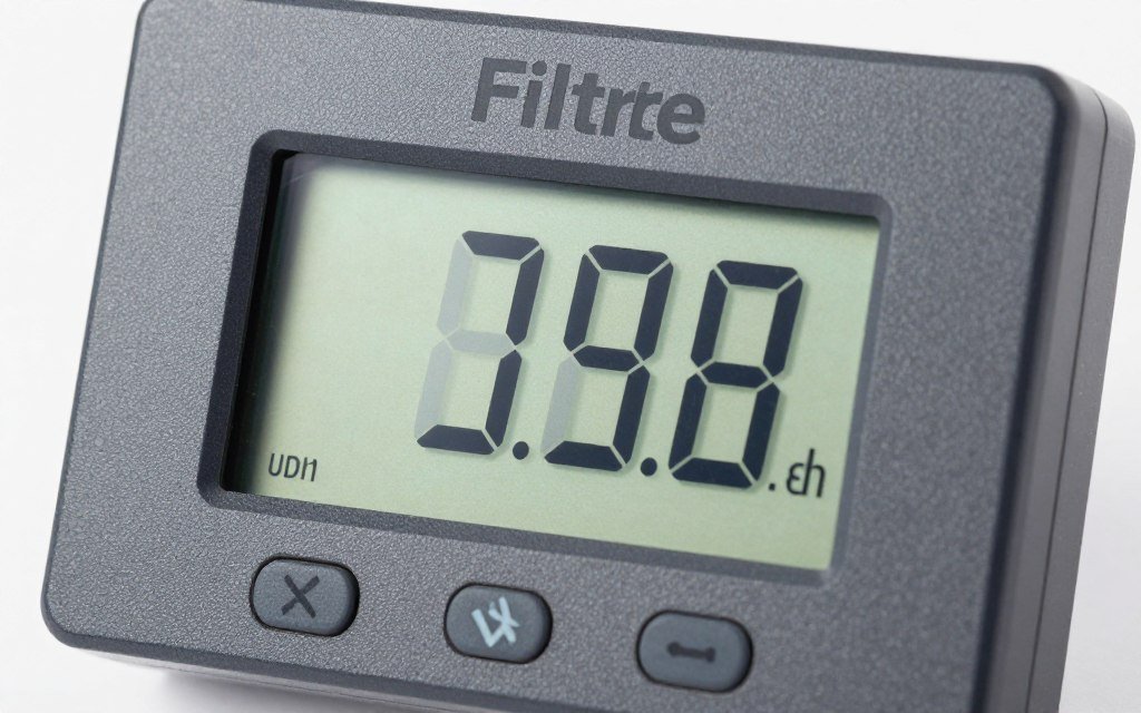 Filtrete digital display showing filter status Filtrete digital display showing filter status
