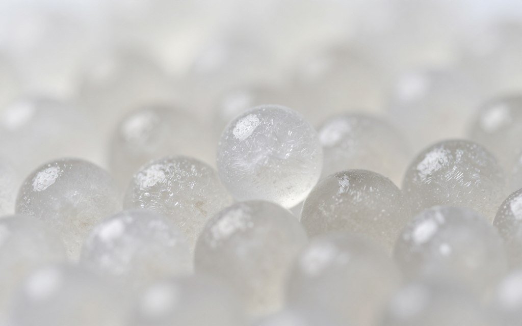 SpringWell FutureSoft media close-up showing TAC beads SpringWell FutureSoft media close-up showing TAC beads