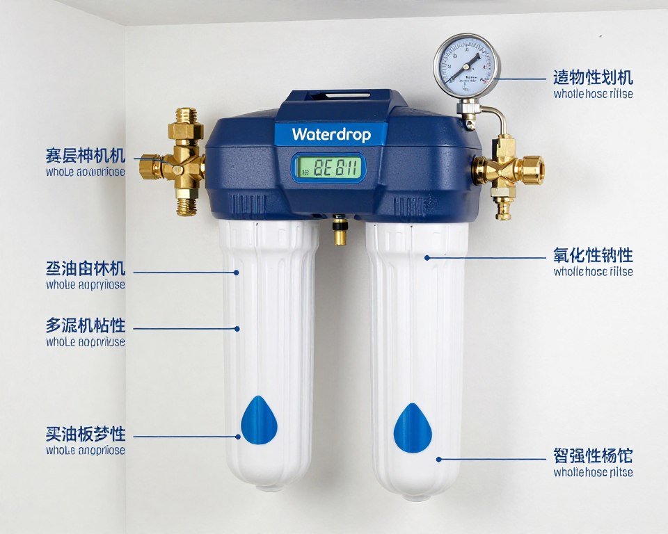 Waterdrop installation showing mounting and connections Waterdrop installation showing mounting and connections