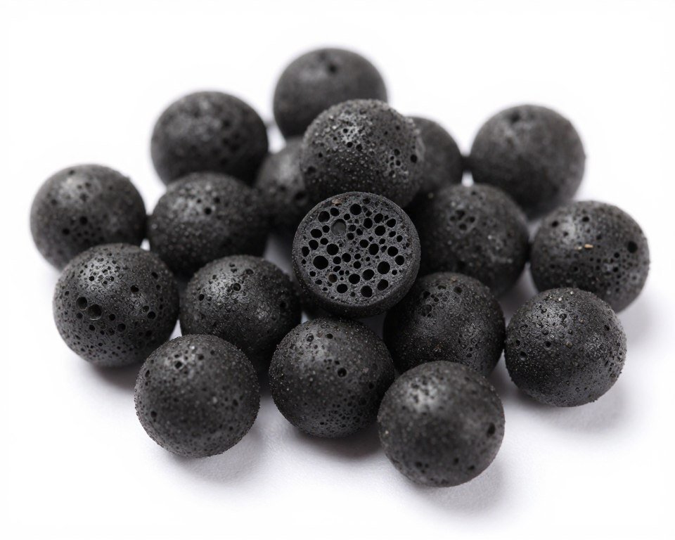 activated carbon filter media close-up activated carbon filter media close-up