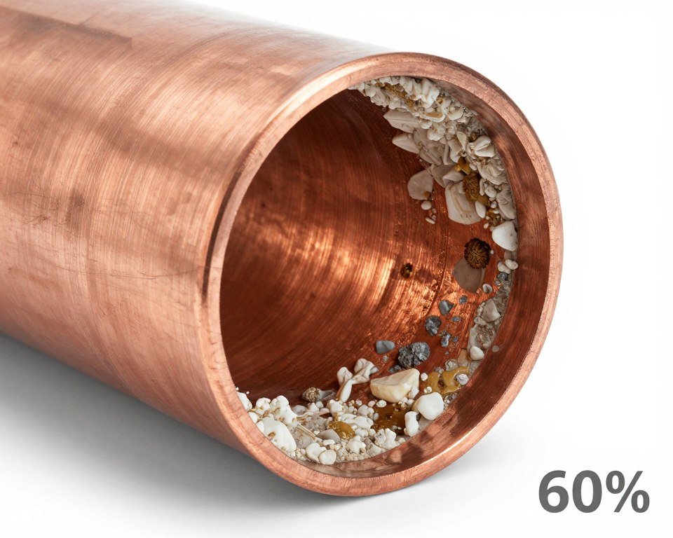cross-section of pipe showing scale buildup inside cross-section of pipe showing scale buildup inside