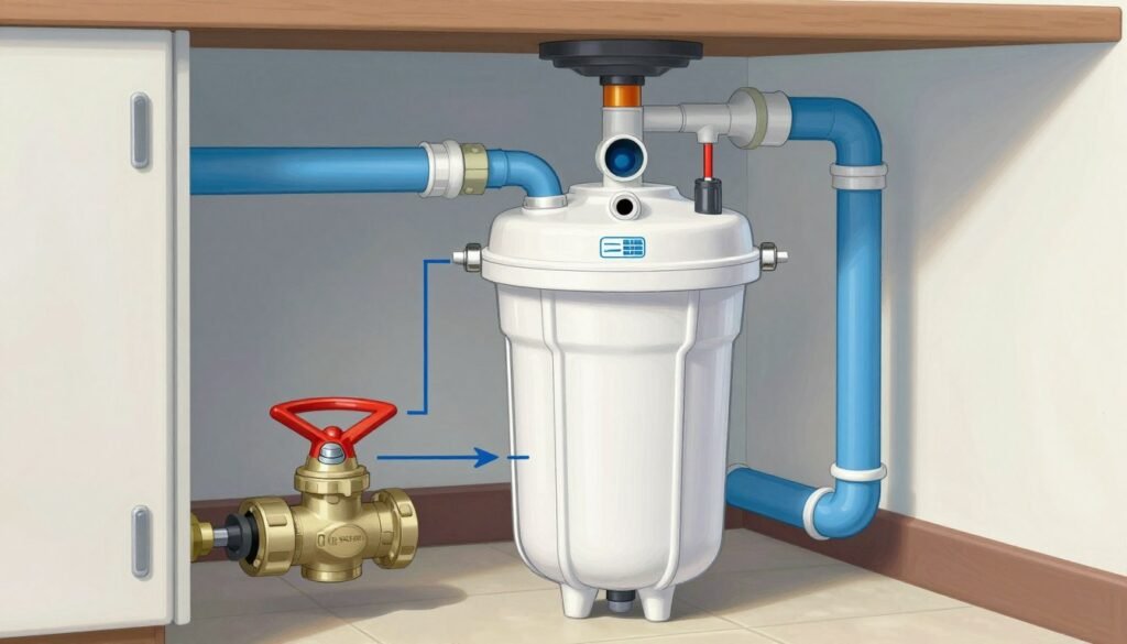 diagram of whole house water filter installation at main water line diagram of whole house water filter installation at main water line