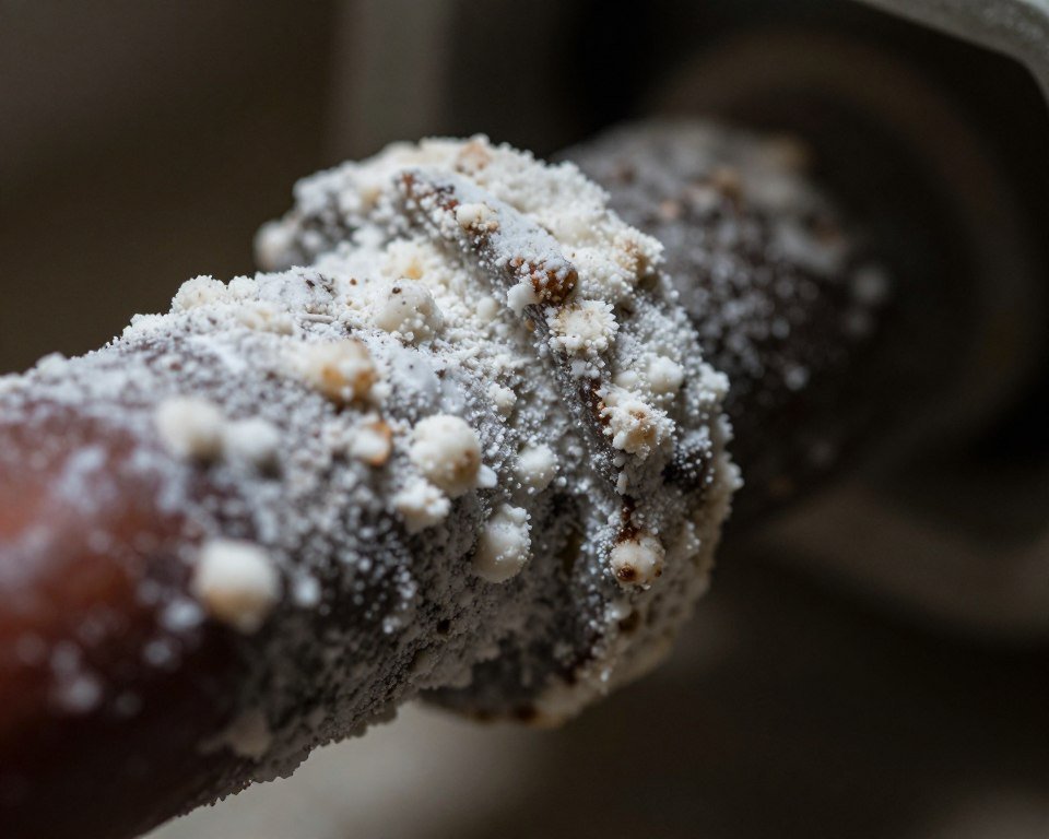 water heater element covered in white scale deposits water heater element covered in white scale deposits