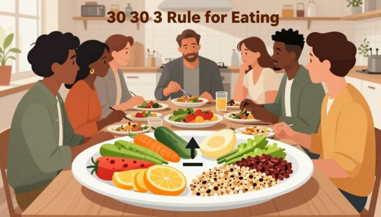 What is the 30 30 3 rule for eating?
