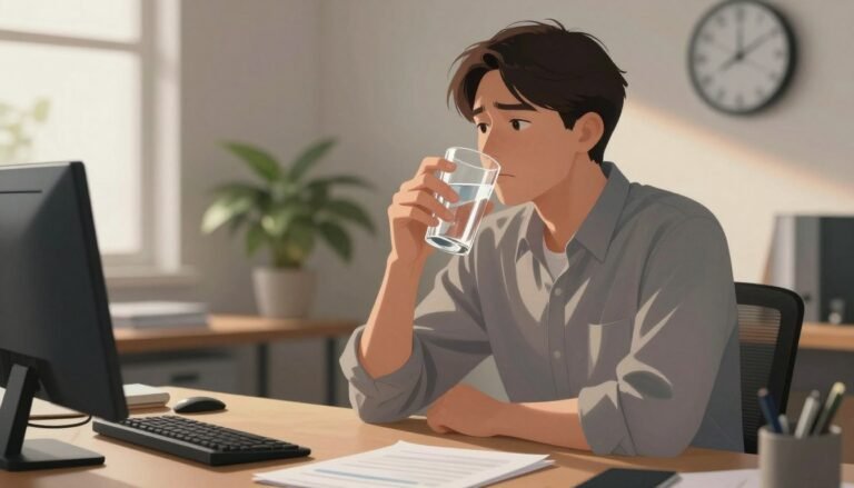 Which time is not good for drinking water?